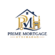 Prime Mortgage Hyderabad logo featuring a house, PM monogram, key, and Charminar symbol